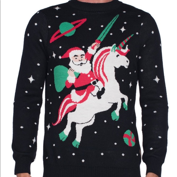 HP! TIPSY ELVES Santa unicorn magical sweater S. - Picture 3 of 7